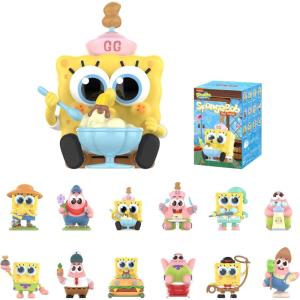 imagePOP MART Spongebob Best Friends Series Figures Spongebob Blind Box Figures Random Design Action Figures Collectible Toys Home Decorations Holiday Birthday Gifts for Girls and Boys Single BoxSpongebob Best Friends Series Figures