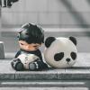 imagePOP MART Hirono Doll Panda Figure Toys for Modern Home Decor Collectible Toy Set for Desk Accessories