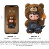 imagePOP MART Hirono Living WildFight for Joy Plush Doll 63 inches Collectible Toys Home Decorations Holiday Birthday Gifts for Girls and Boys