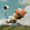 imagePOP MART Hirono x Snoopy Figurine Toys for Mordern Home Dcor Collectible Art Toy 1PC