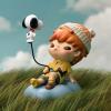 imagePOP MART Hirono x Snoopy Figurine Toys for Mordern Home Dcor Collectible Art Toy 1PC