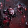 imagePOP MART MEGA  SKULLPANDA 1000 Red Crystal 30in76cm Figurine Toys for Mordern Home Dcor Collectible Art Toy