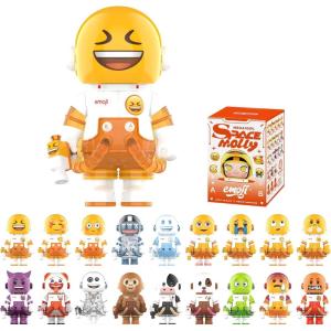 imagePOP MART MEGA Space Molly 100  Emoji Series Molly Blind Box Figures Random Design Action Figures Collectible Toys Home Decorations Holiday Birthday Gifts for Girls and Boys Single BoxMega Space Molly 100  Emoji Series