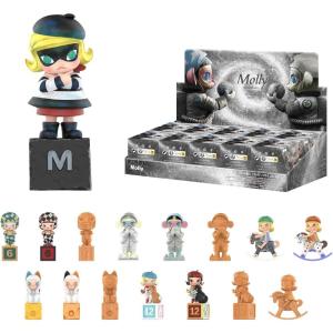 imagePOP MART Molly Anniversary Statues Classical Retro Blind Box Figures Random Design Toys for Modern Home Decor Collectible Toy Set for Desk Accessories 10PC