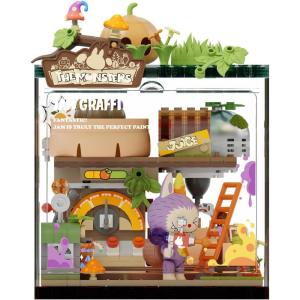 imageThe Monsters Forest Secret Base Series BlocksJam Graffiti Labubu Building Toy Set Interactive Building Toy for Kids Boys and Girls