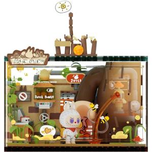 imageThe Monsters Forest Secret Base Series BlocksJuice Maker Labubu Building Toy Set Interactive Building Toy for Kids Boys and Girls
