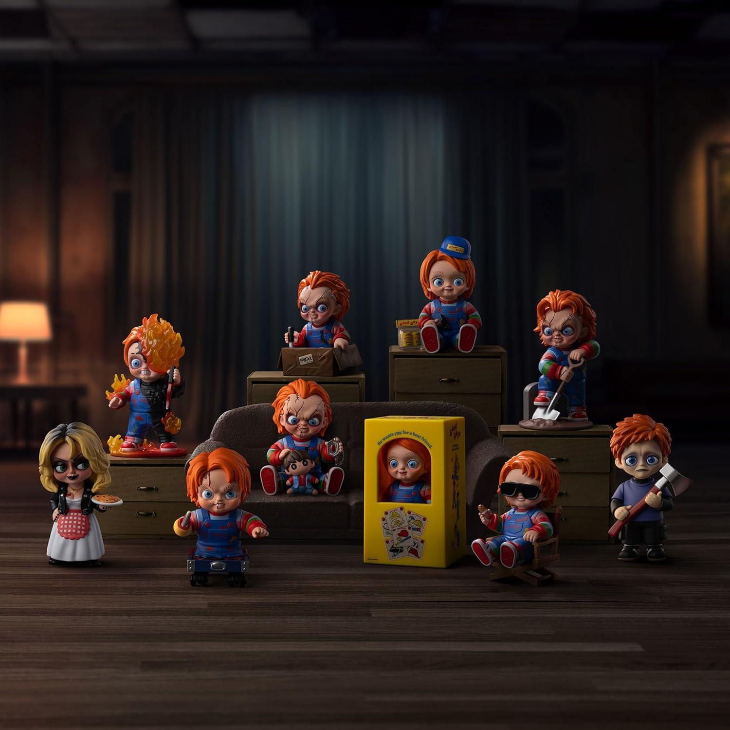 imagePOP MART Chucky Franchise Series Blind Box Figures Collectible Toys Spooky Home Decorations Holiday for Girls and Boys Whole SetWhole Set
