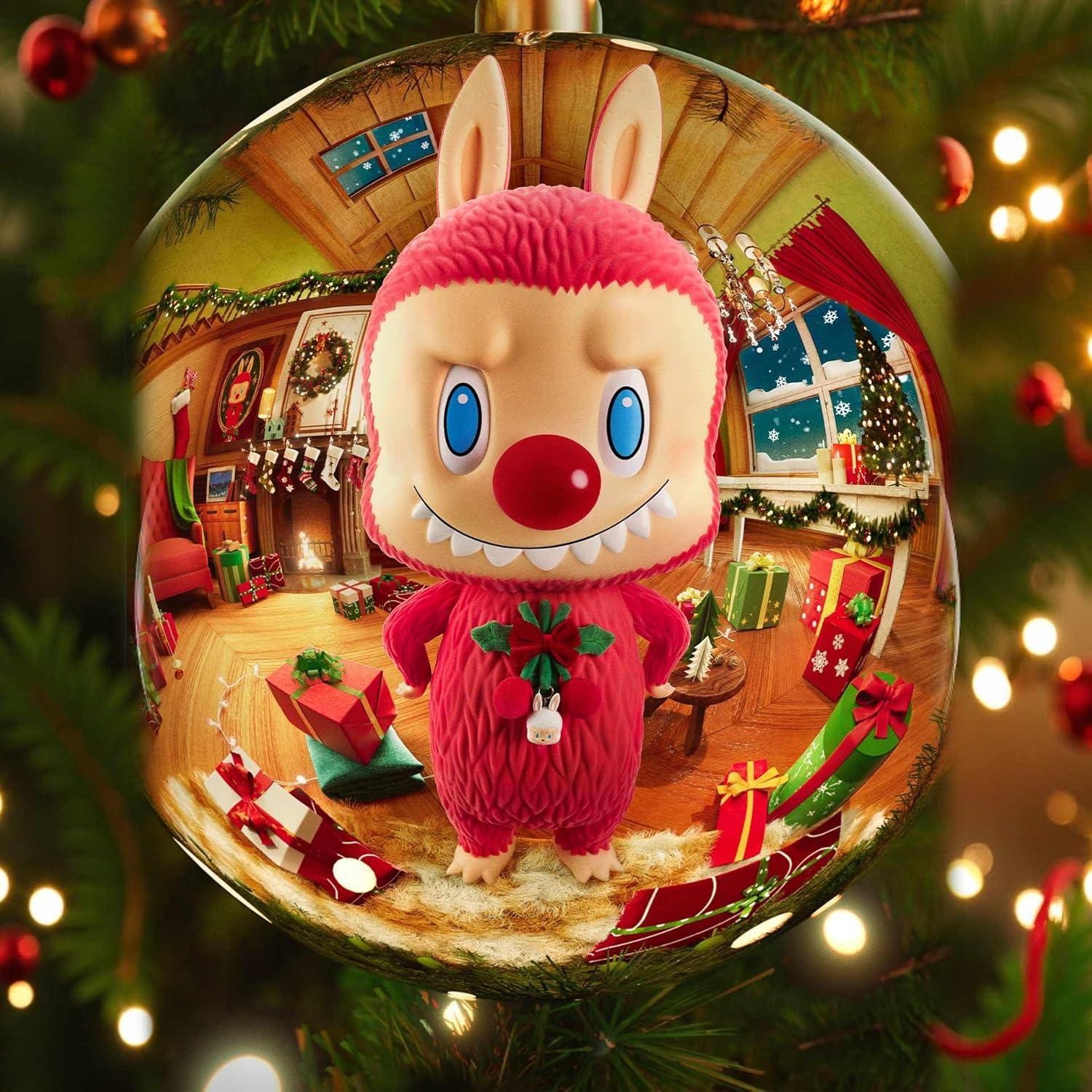 imagePOP MART MEGA LABUBU TEC 1000 Winter Holiday 3122in793cm Figurine Toys for Mordern Home Dcor Holiday Decoration Collectible Art Toy