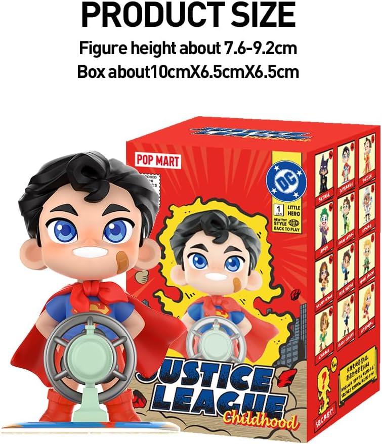 imagePOP MART DC Justice League Childhood Series Blind Box Figures Random Design Mystery Toys for Modern Home Decor Collectible Toy Set for Desk Accessories Single Box