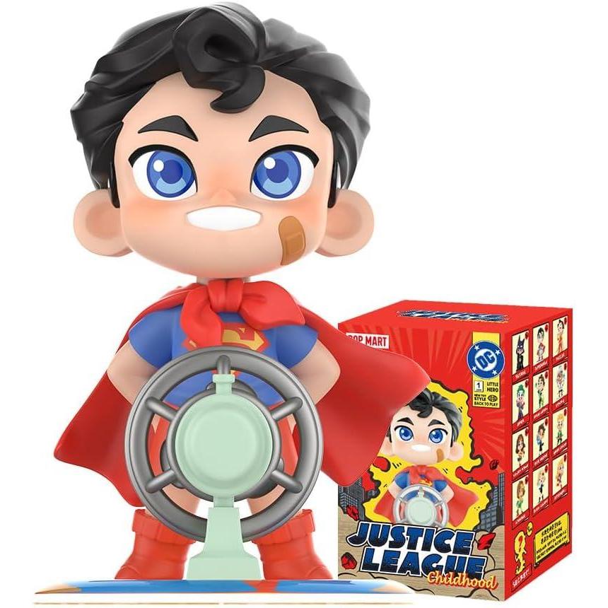 imagePOP MART DC Justice League Childhood Series Blind Box Figures Random Design Mystery Toys for Modern Home Decor Collectible Toy Set for Desk Accessories Single Box