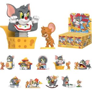 image:imagePOP MART Tom and Jerry Funfair Series Blind Box Figures Collectible Toys Home Decorations Holiday Birthday Gifts for Girls and Boys Single BoxWhole Set