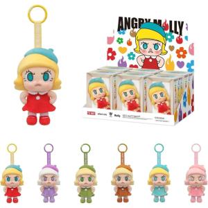image:imagePOP MART Angry Molly  Angry Energy Series Plush Pendant Blind Box Bag Charm Collectible Toys Home Decorations Holiday Birthday Gifts for Girls and Boys Whole SetWhole Set