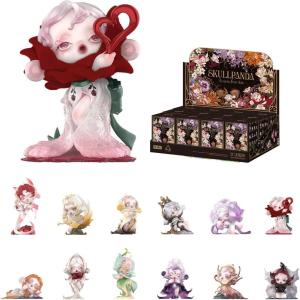 image:imagePOP MART SKULLPANDA Petals in Four Acts Series Action Figures Blind Box Collectible Toys Home Decorations Holiday Birthday Gifts for Girls and Boys Single BoxWhole Set