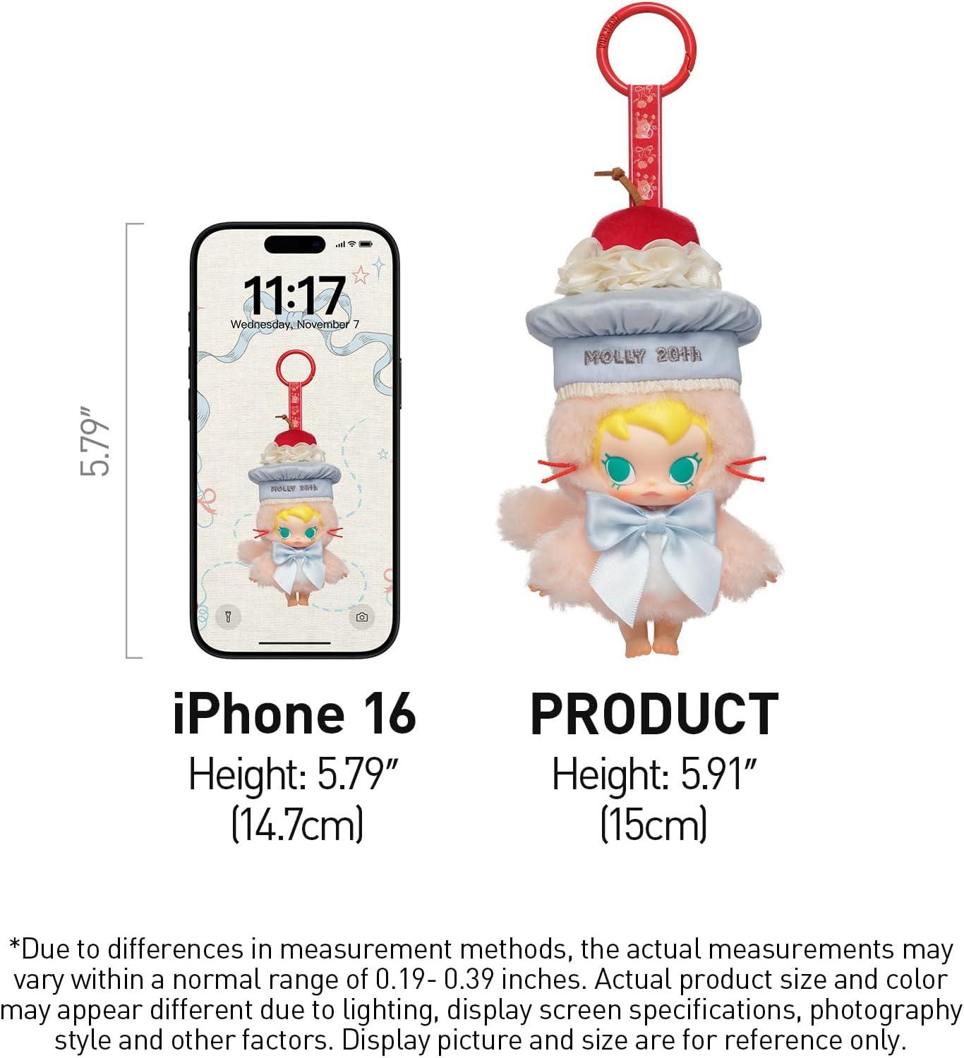 image:imagePOP MART Baby Molly 20th Anniversary Vinyl Plush Blister Pack Bag Charm Collectible Holiday Birthday Gift for Kids Adults