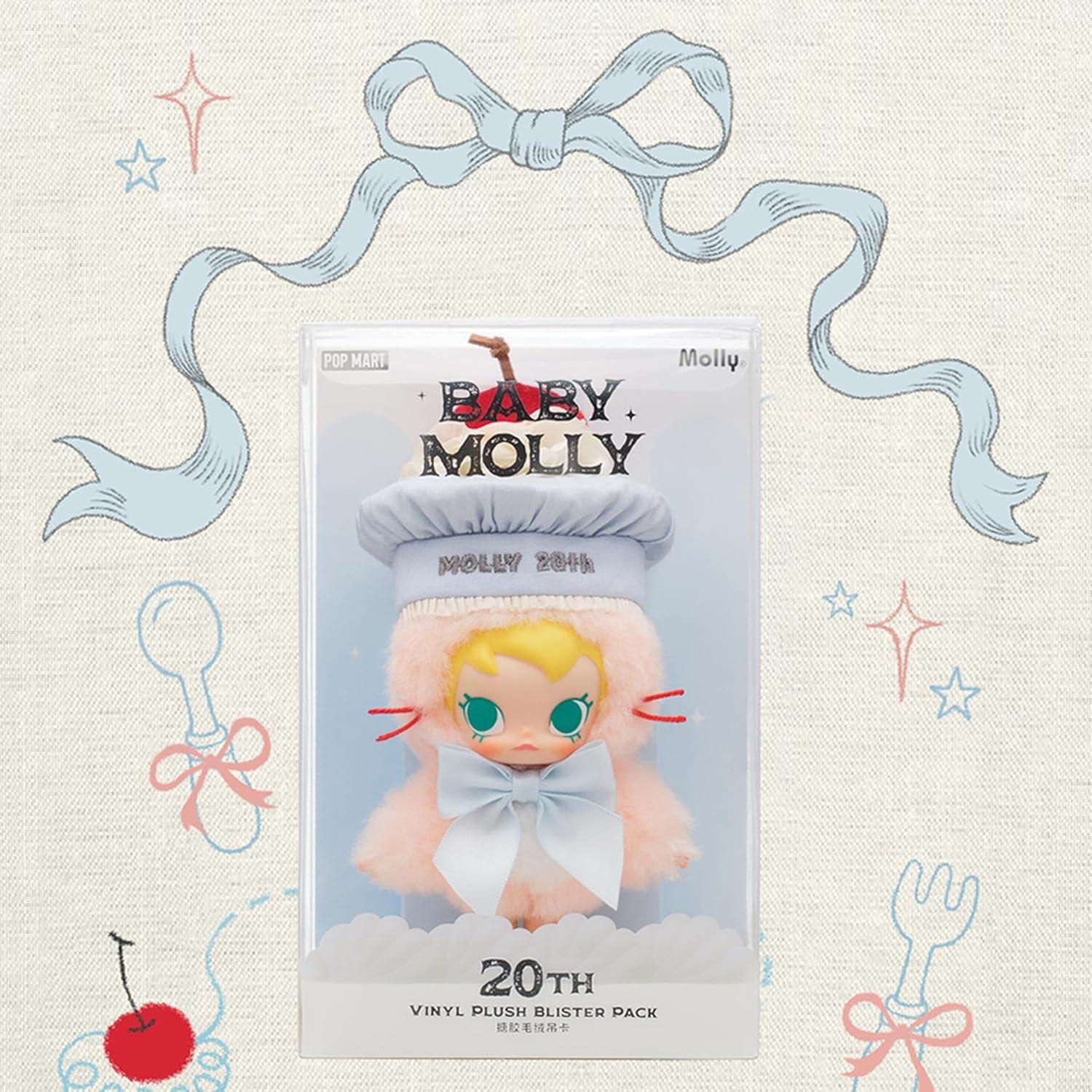 image:imagePOP MART Baby Molly 20th Anniversary Vinyl Plush Blister Pack Bag Charm Collectible Holiday Birthday Gift for Kids Adults